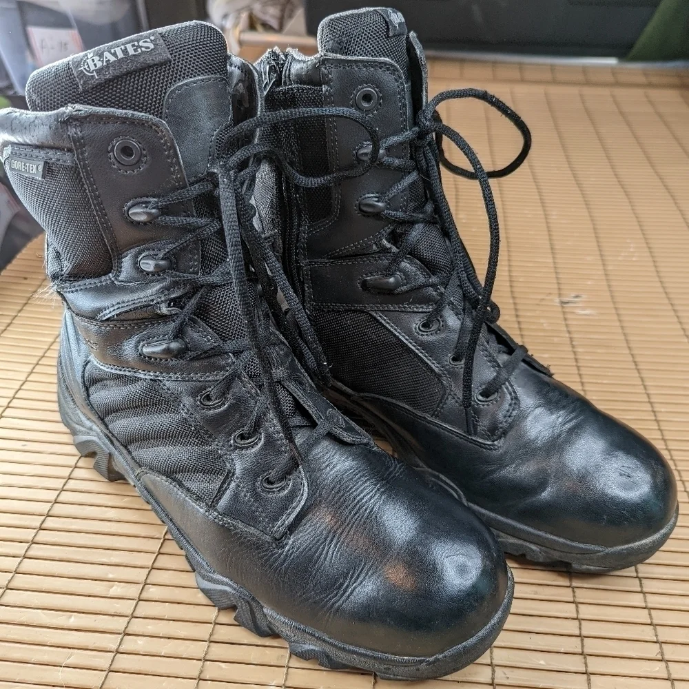 BATES Men's Size 13 GX-8 SIDE ZIP GORE-TEX WATERPROOF COMBAT BOOTS E02268 BLACK